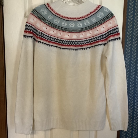 Tabitha Webb Sweater Lambswool Blend Scottie Dog Pattern Large NEW - Picture 3 of 10